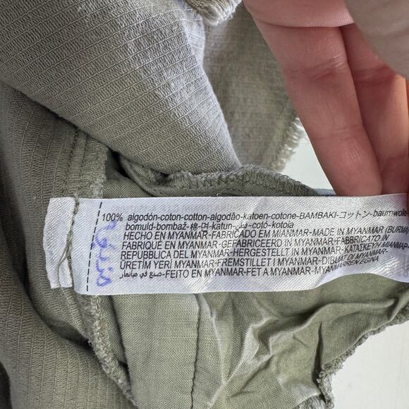 Zara Shacket Womens X Small Green Corduroy Raw Hem Shirt Jacket - Picture 5 of 10
